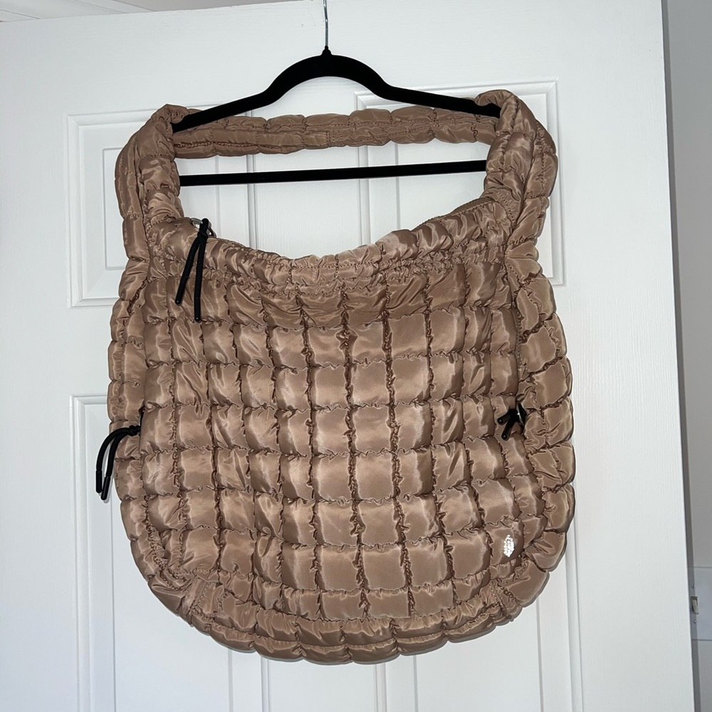 Free People Quilted Tan Tote Bag
